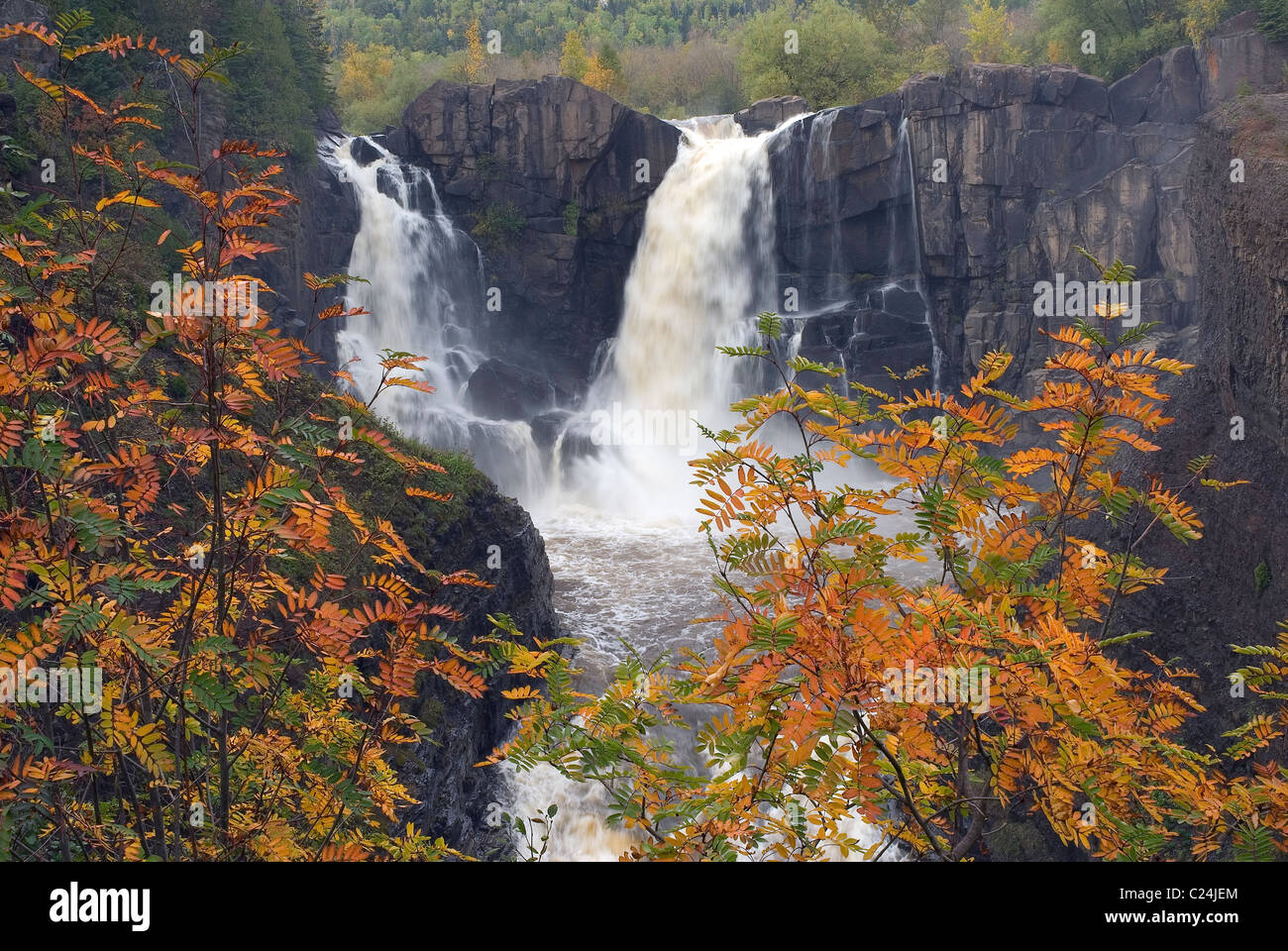 Pigeon River Waterfalls Grand Portage State Park Minnesota Autumn USA ...