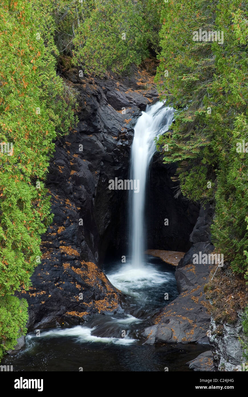 Cascade River and Waterfalls Cascade State Park Cook county Minnesota USA Stock Photo