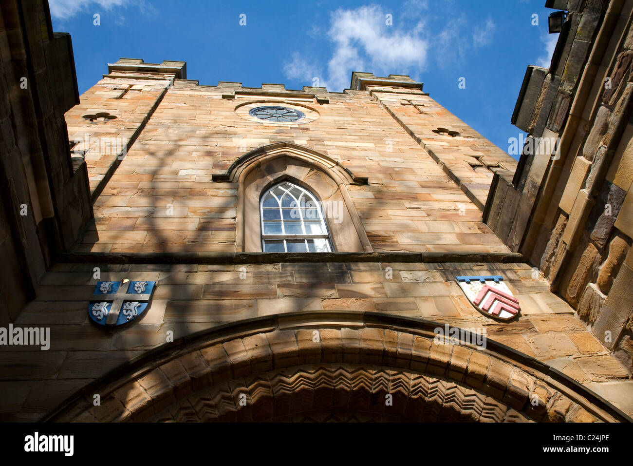 Entrance to Durham Castle Stock Photo