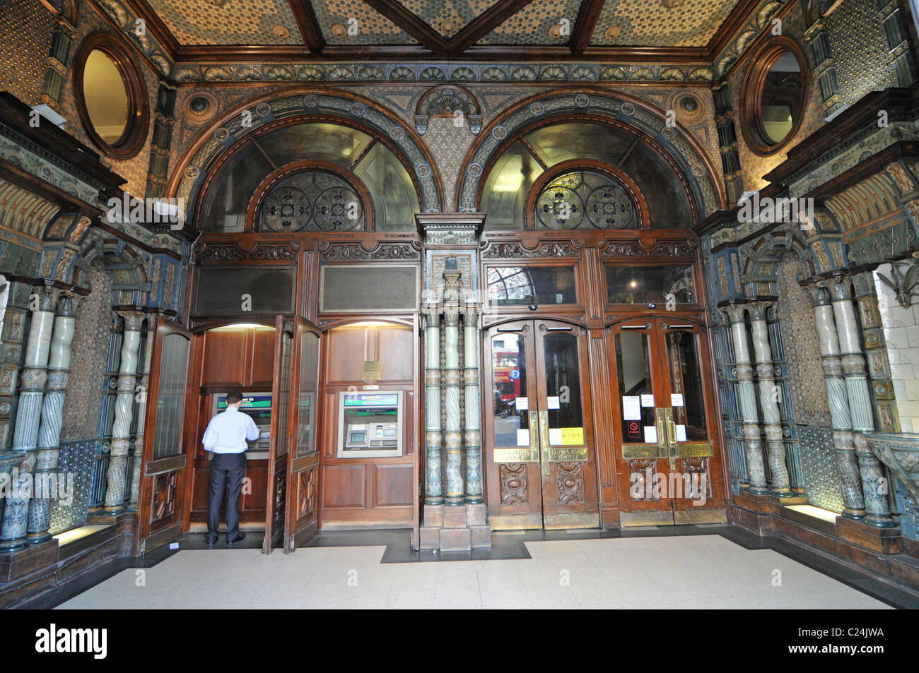 Lloyds Bank Law Courts Branch Banking Money Cash Machines Stock