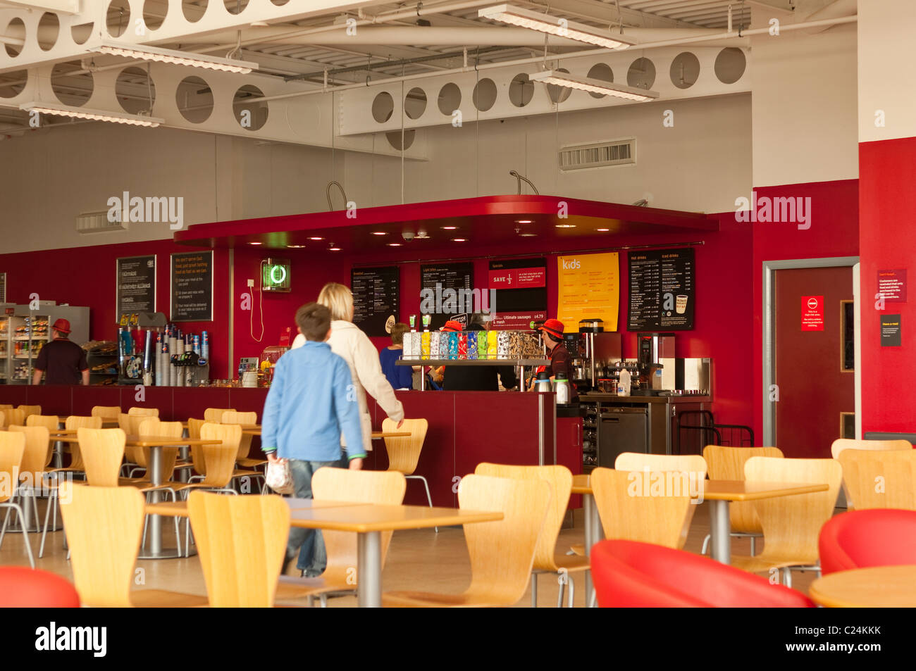 Sainsburys cafe at Longwater Retail Park in Norwich , Norfolk , England , Britain , Uk Stock Photo
