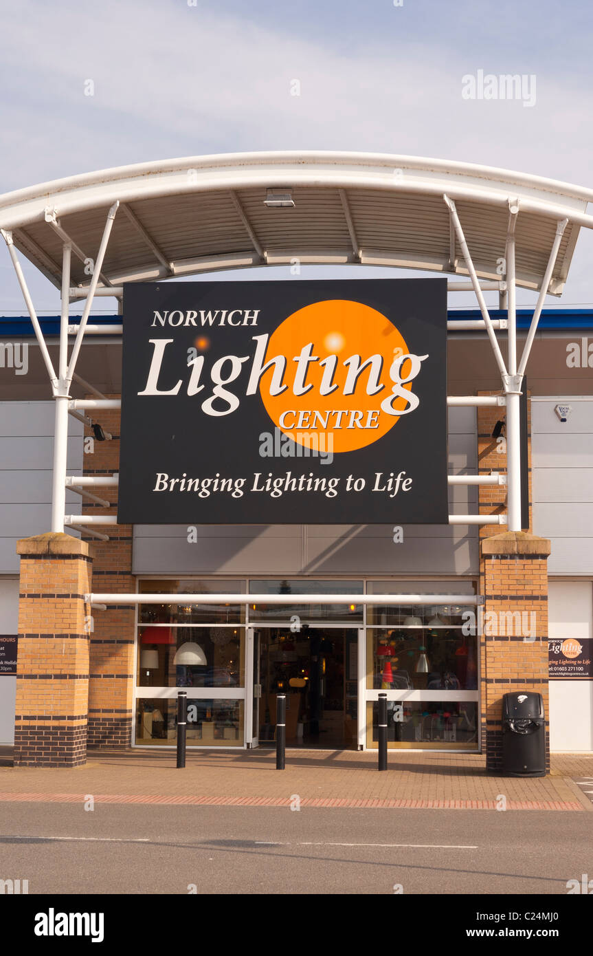The Norwich Lighting Centre at Longwater Retail Park in Norwich , Norfolk , England , Britain , Uk Stock Photo