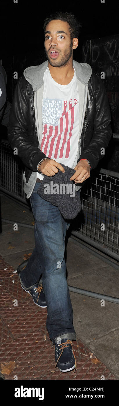X Factor finalist Danyl Johnson addresses fans outside The X Factor ...