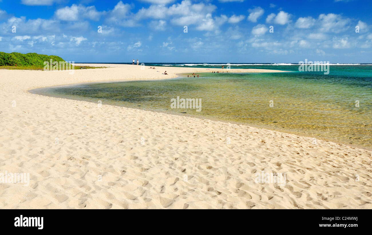 The wonderful and almost empty Riambel Beach, Riambel, Savanne, Mauritius. Stock Photo