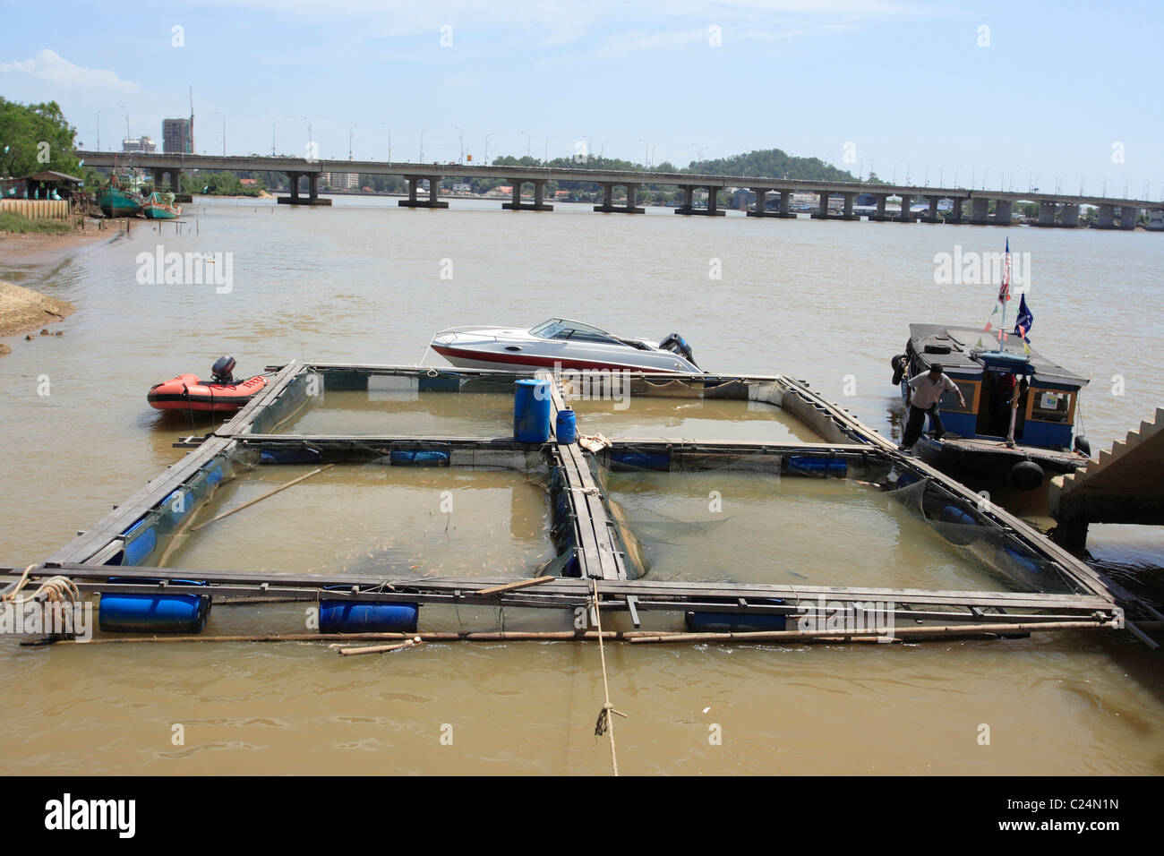 Fresh Water Fish Farming In Terengganu Malaysia Stock Photo Alamy