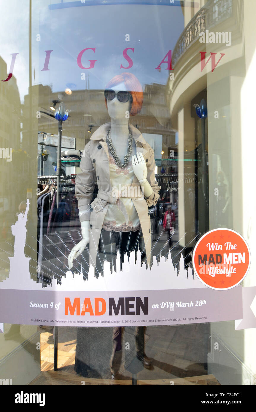 Mad Men Television series Jigsaw clothes shop promotion Stock Photo Alamy