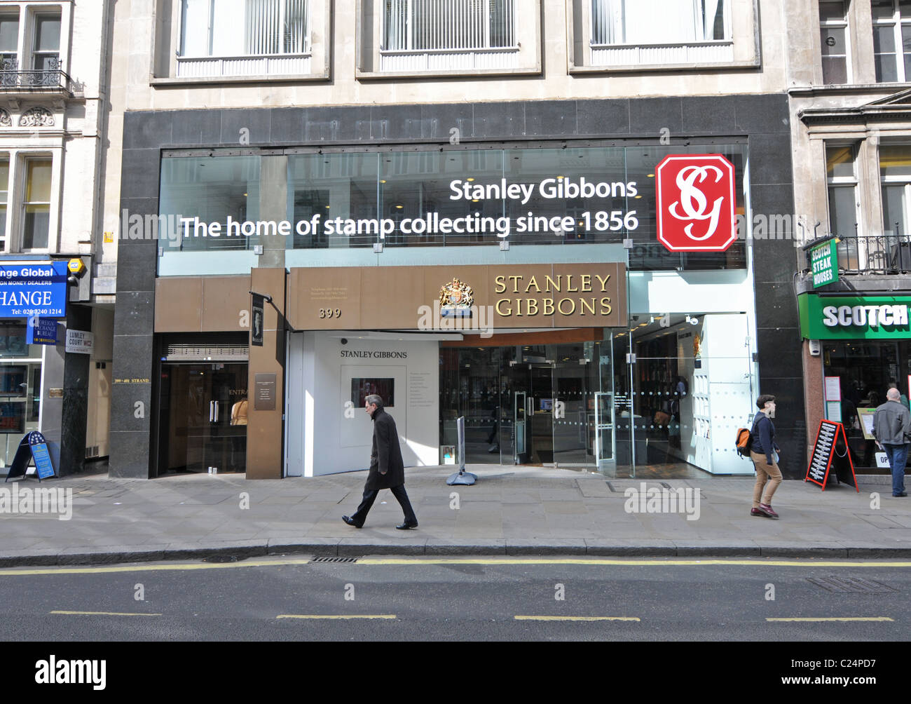 Stanley Gibbons stamps stamp collecting The Strand London Stock Photo