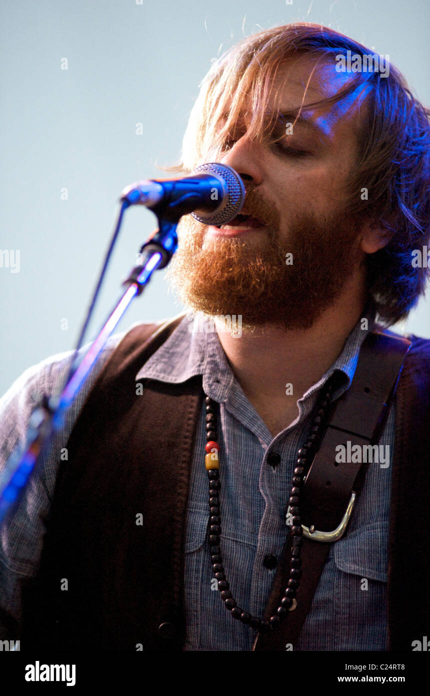 The Black Keys Dan Auerbach on Guitar play the Playstation stage on day 1 at the 