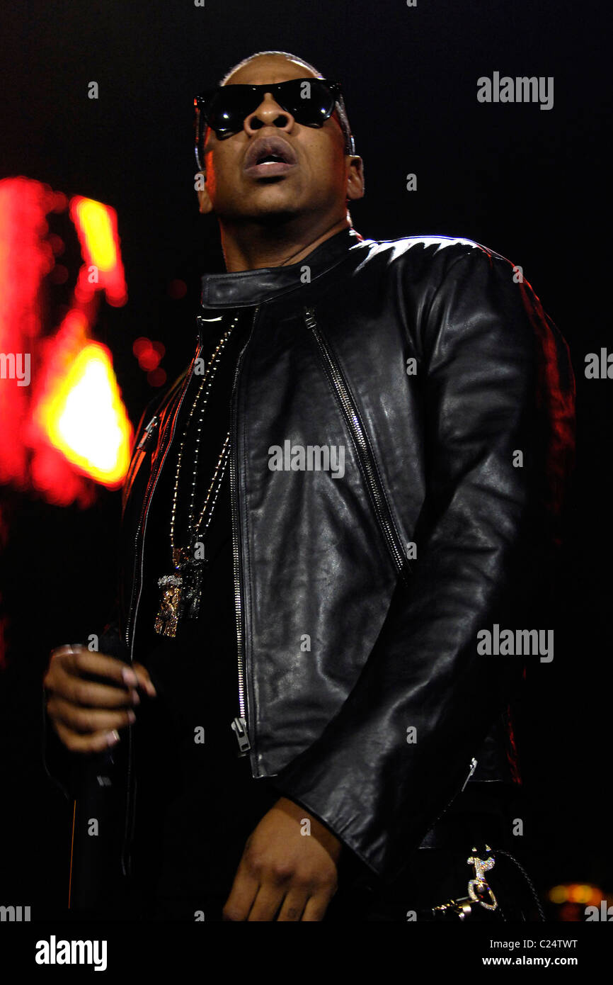 Jay-Z aka Shawn Corey Carter performing at the Air Canada Centre ...