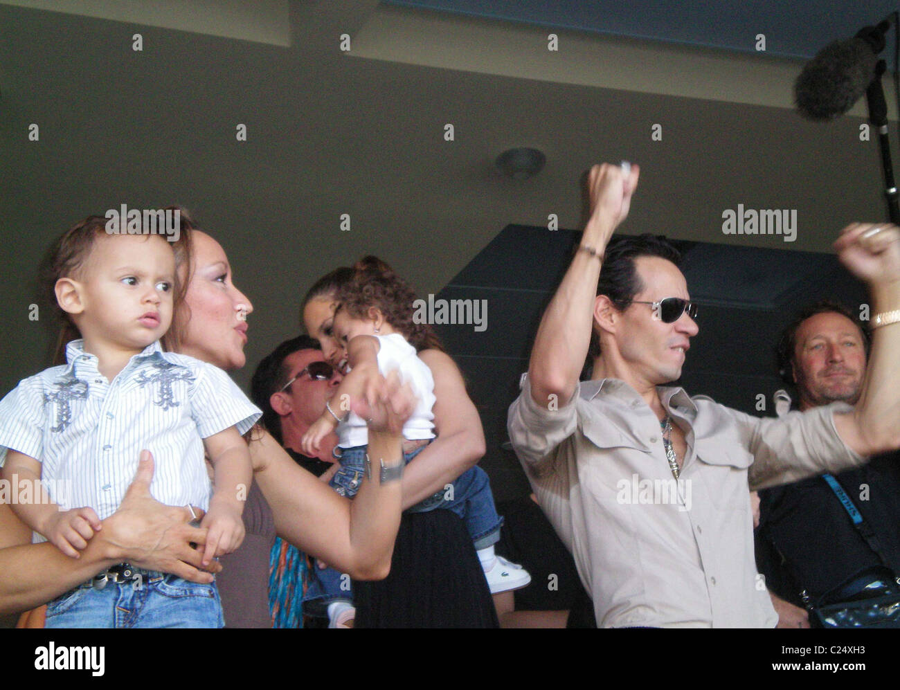 Marc Anthony and his children Emme Maribel Muniz and Maximillian David(00)
