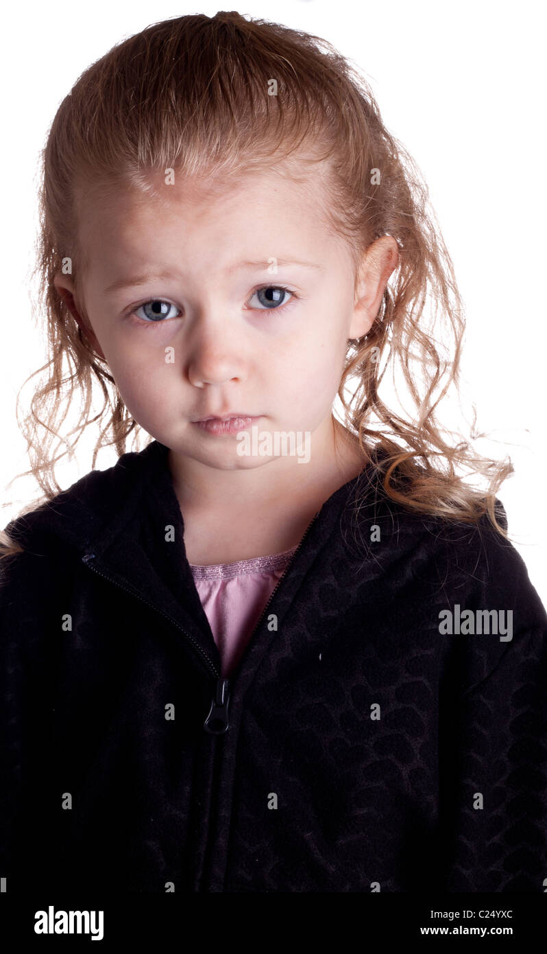 A Sad Girl Looking At The Camera As If She Is Saying I Am Sorry Stock Photo Alamy