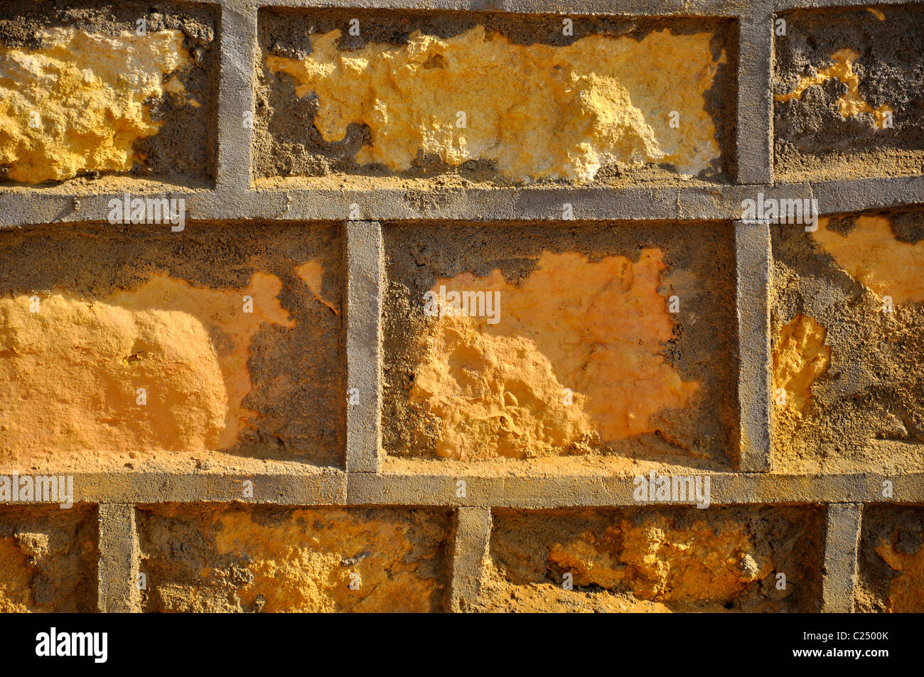 A wall with hollow bricks Stock Photo