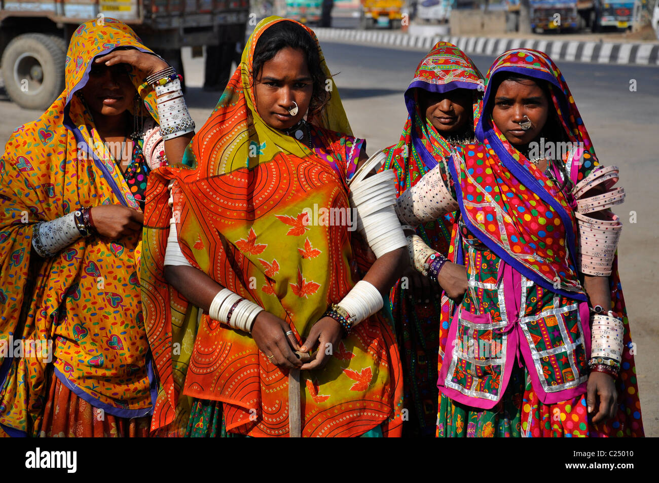 Mujeres que follan, aldea de Banni, Kutch, Gujrat, India Fotografía de  stock - Alamy