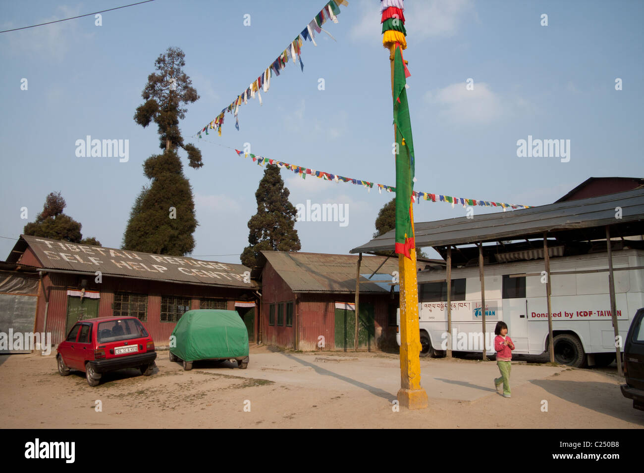The Tibetan refugee self help centre in Darjeeling, West Bengal, India. Stock Photo