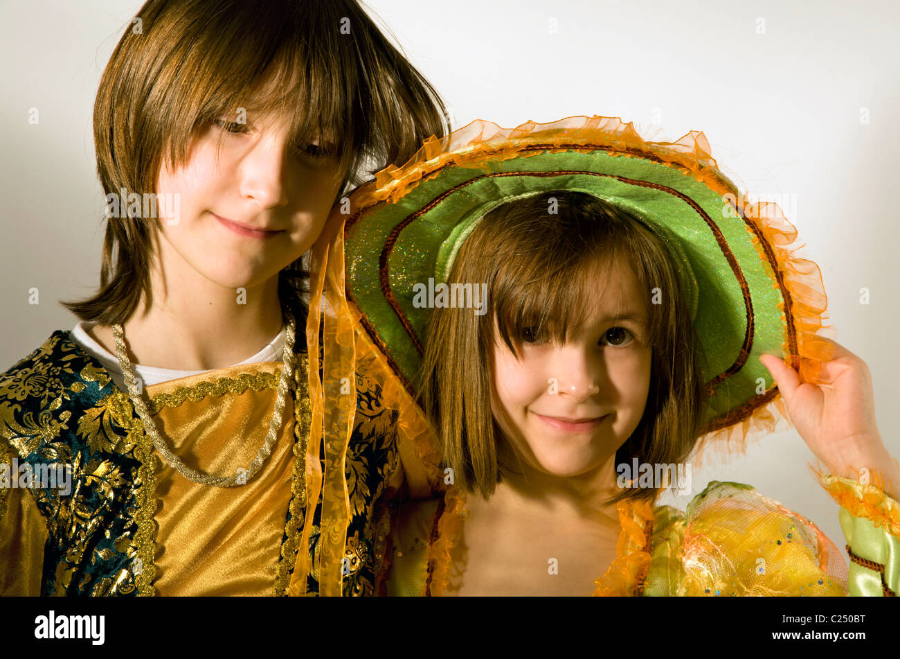 little girls in the carnival clothes Stock Photo - Alamy