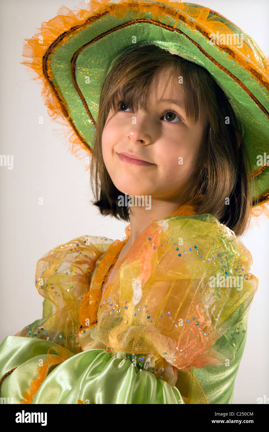 little girl in the carnival clothes Stock Photo - Alamy