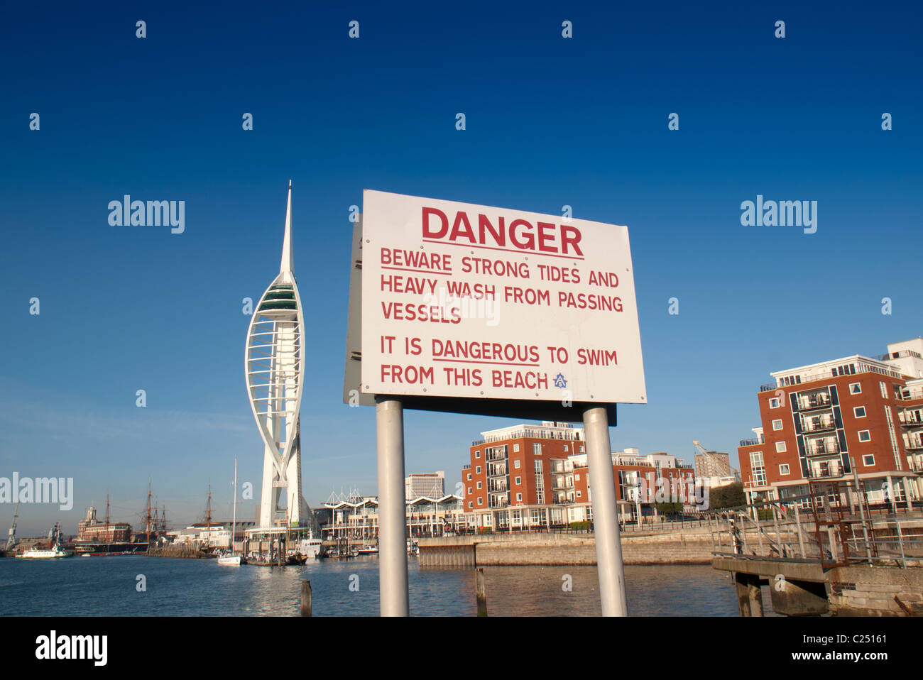 Construction warning sign in front hi res stock photography and images