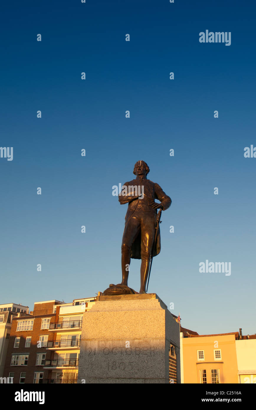 statue of nelson in old portsmouth Stock Photo