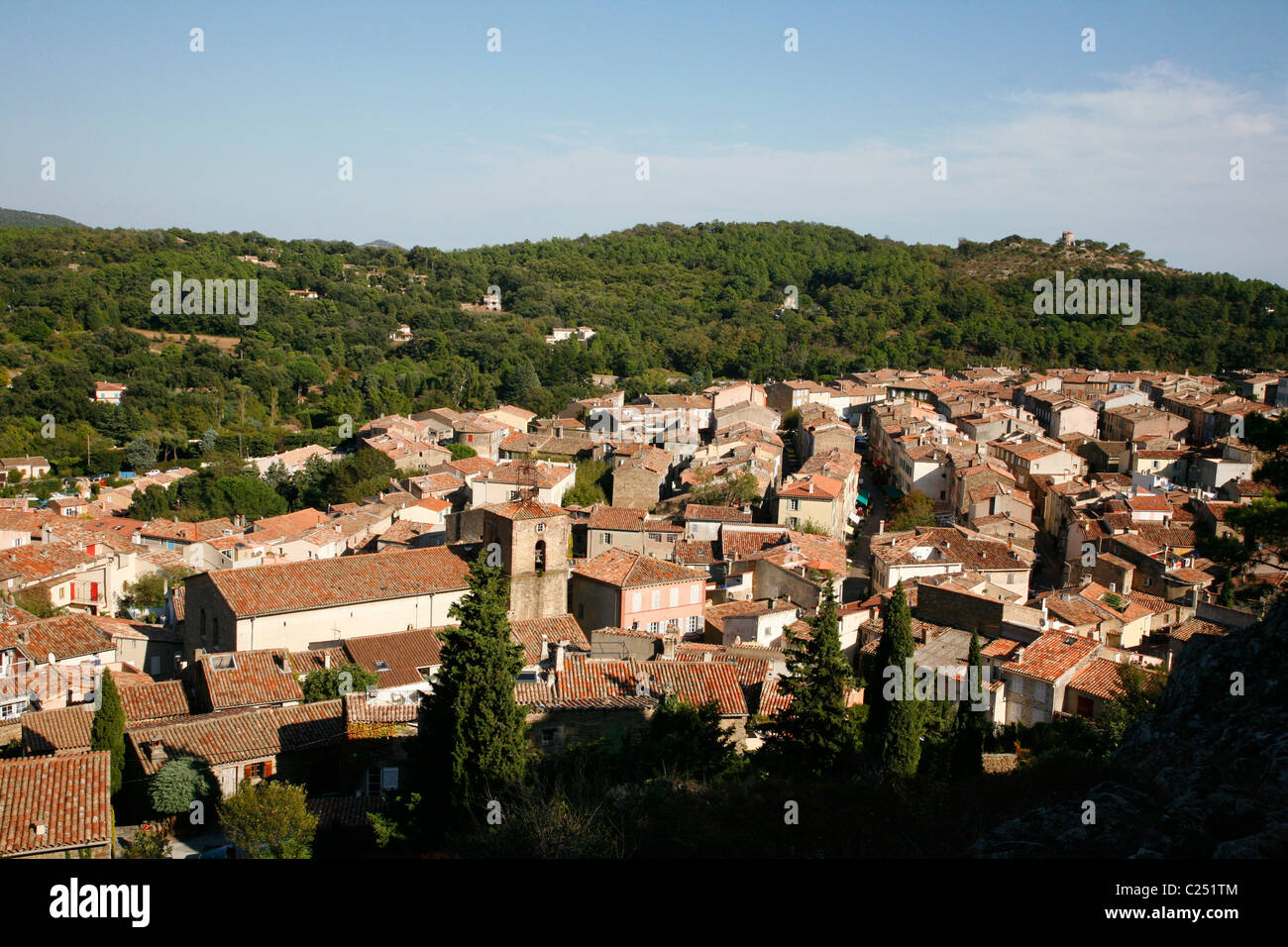 View over La Garde Freinet, Var, Provence, France. Stock Photo