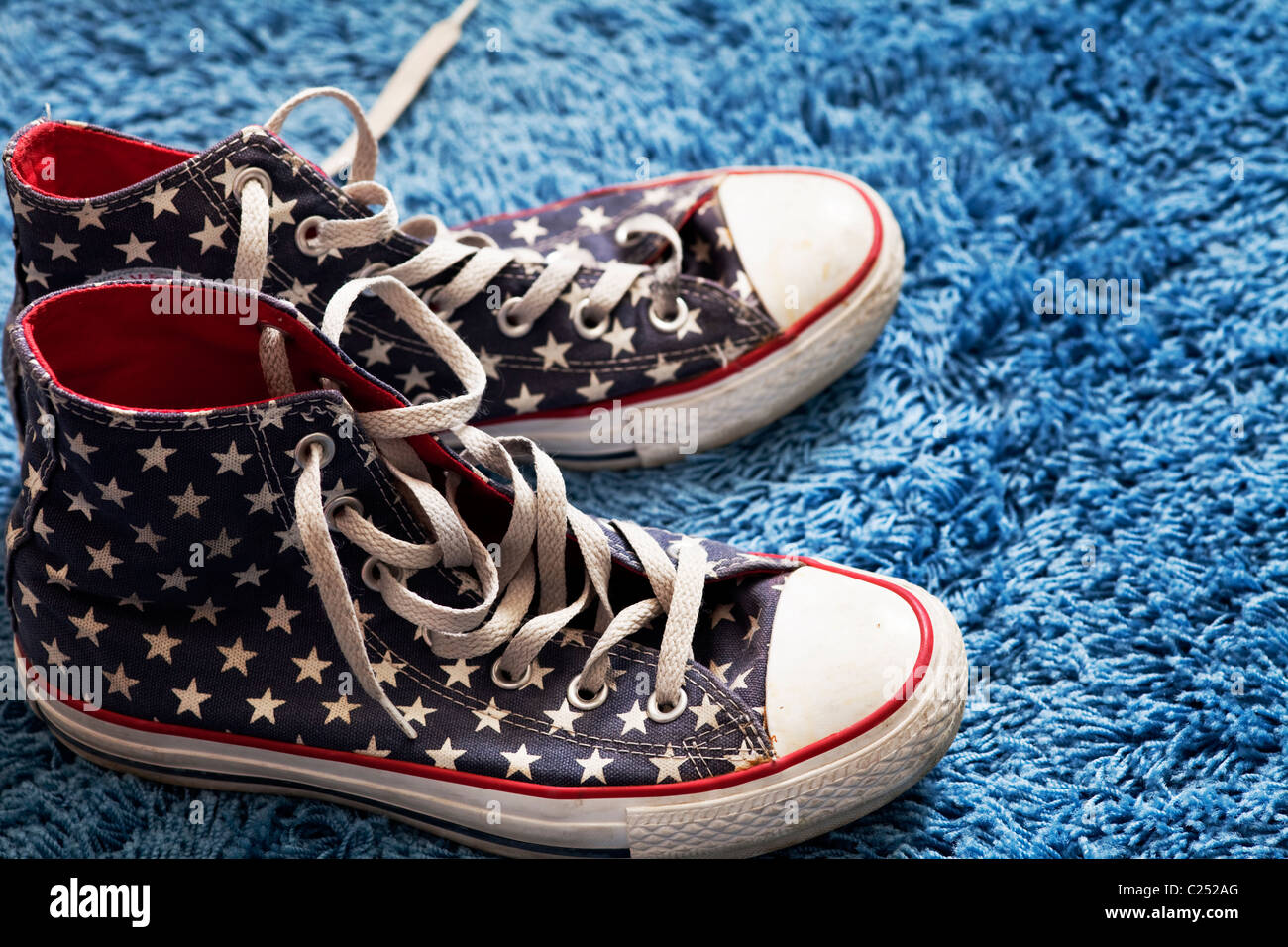 Pair of Converse Allstars hi tops Stock Photo