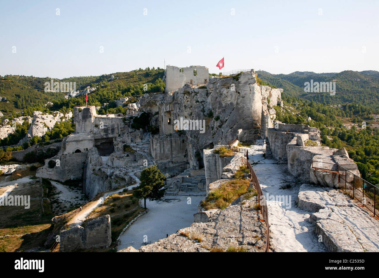 The Citadel also known as the Ville Morte in Les Baux de Provence, Bouches-du-Rhone, Provence, France. Stock Photo