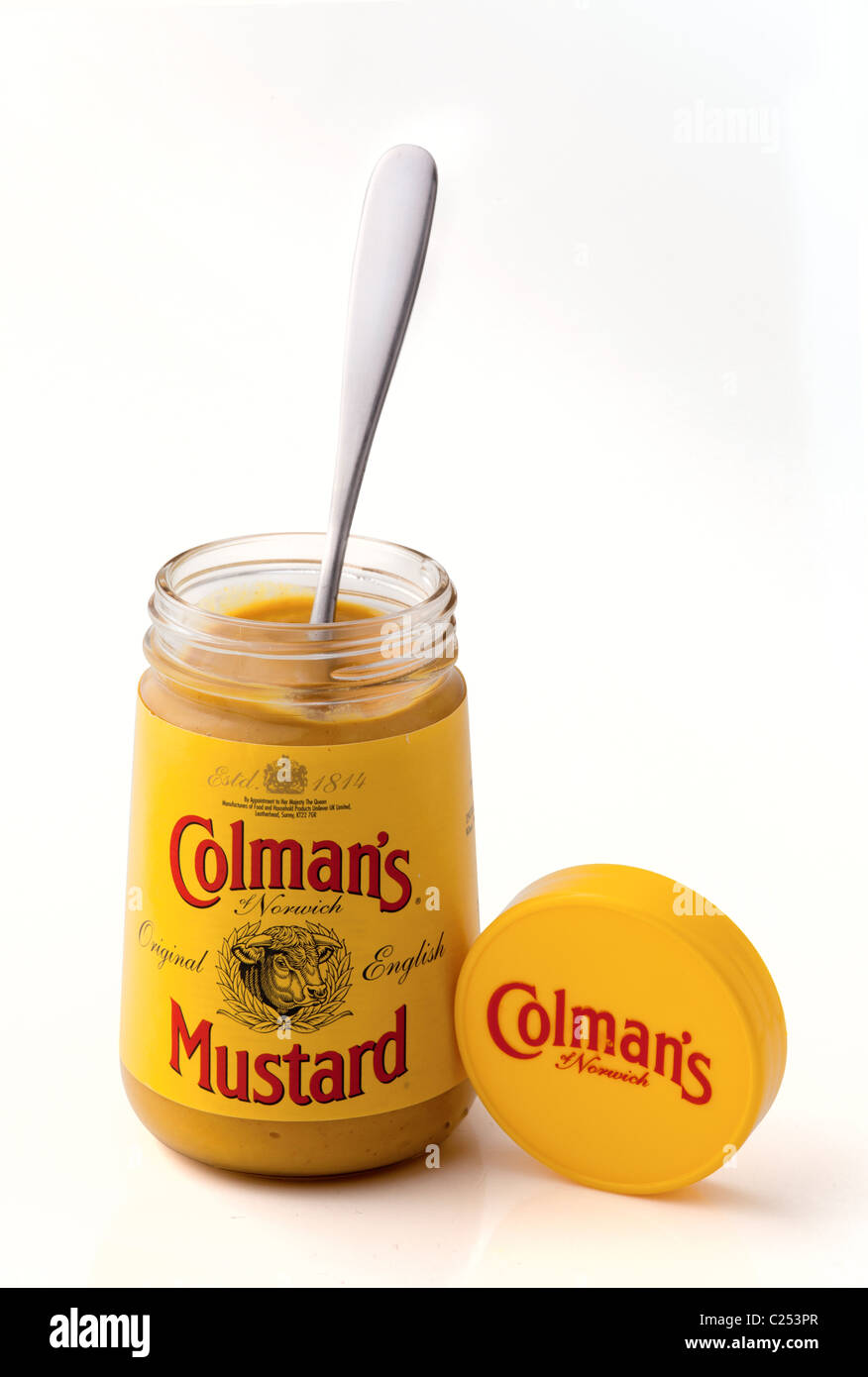 Colman's English mustard Stock Photo