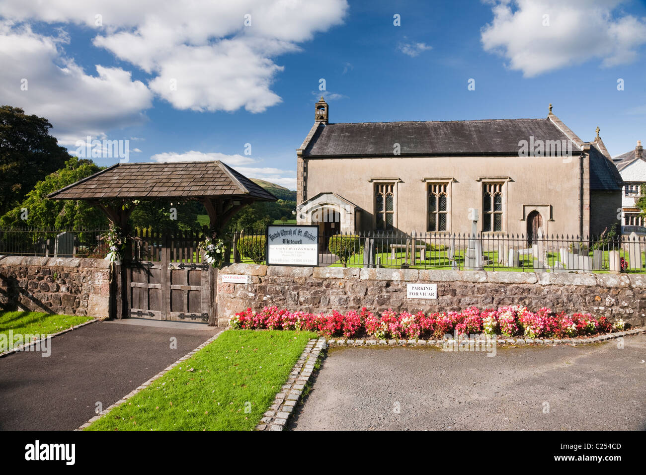 The pretty church in Whitewell, Forest of Bowland, Lancashire Stock