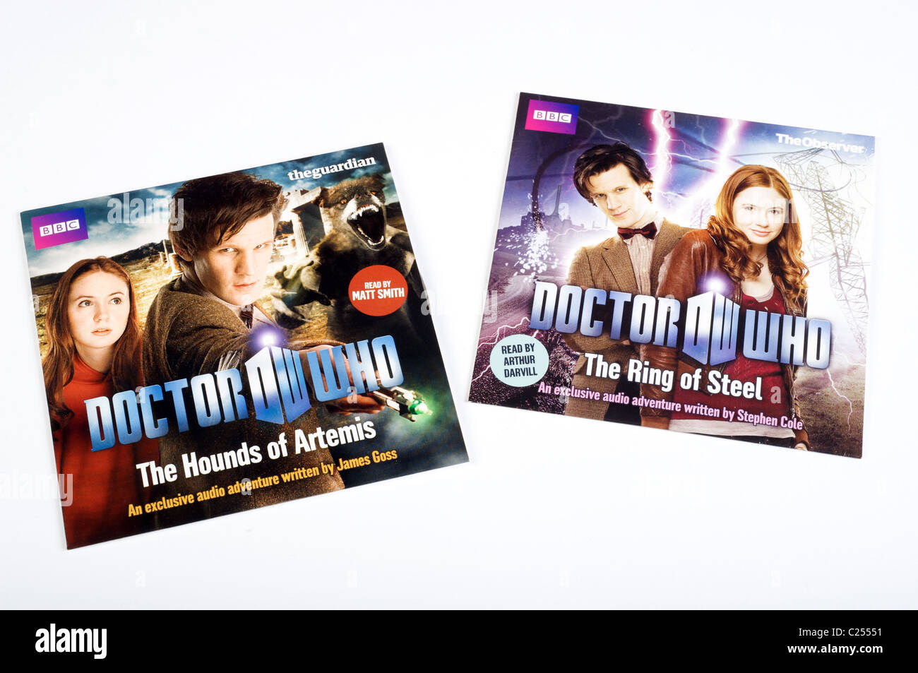 Doctor Who CD's given away free with the Guardian and Observer newspapers Stock Photo