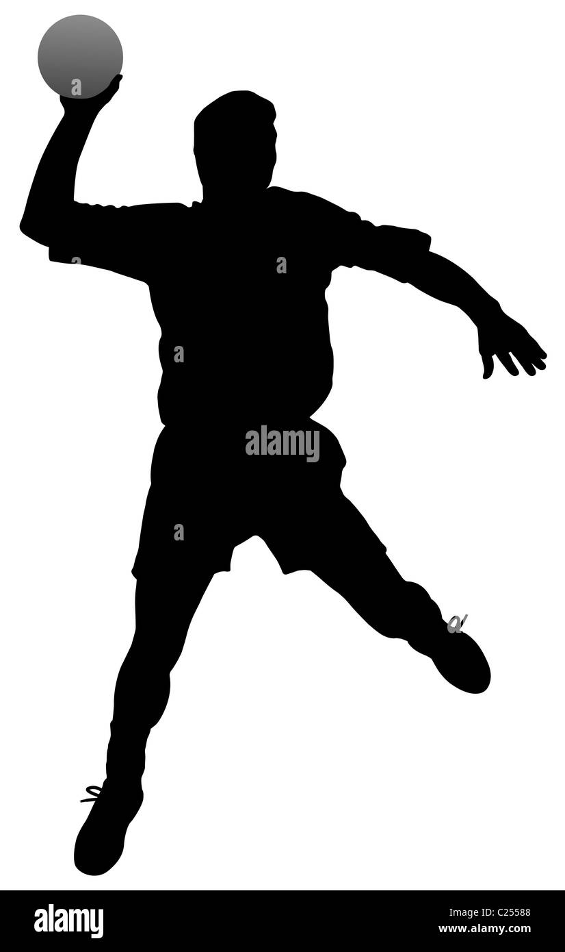 Handball player Stock Photo
