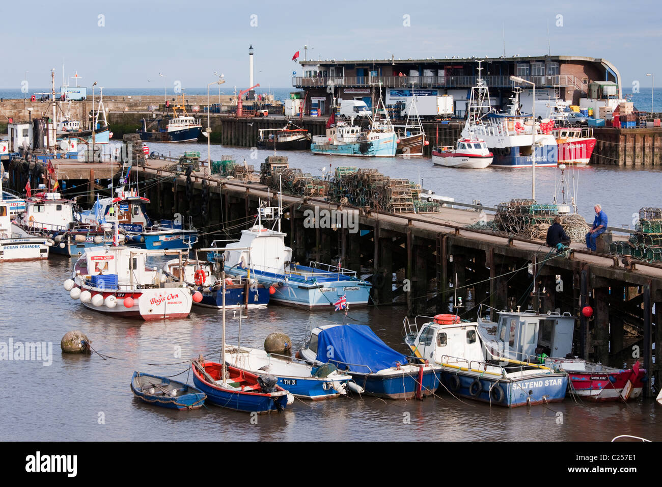 The harbour at Bridlington, East Yorkshire Stock Photo