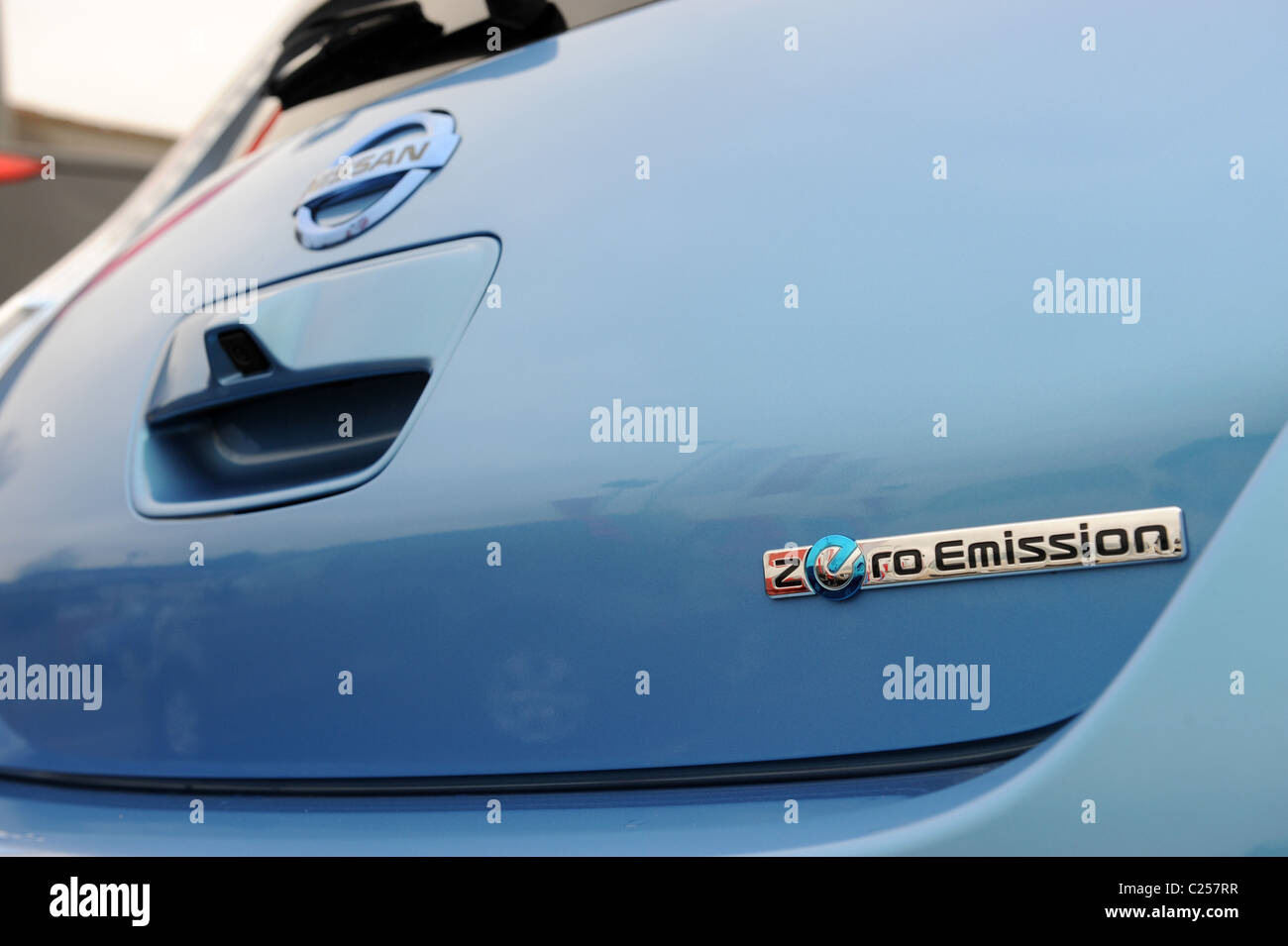 The Nissan Leaf electric car Stock Photo