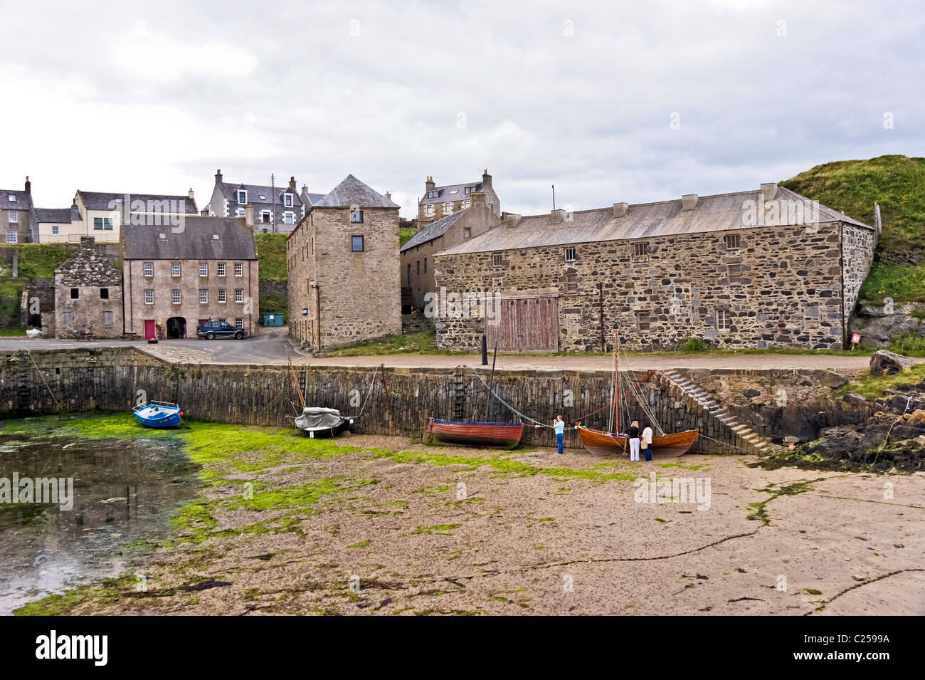 The old harbour in Portsoy Aberdeenshire Scotland Stock Photo