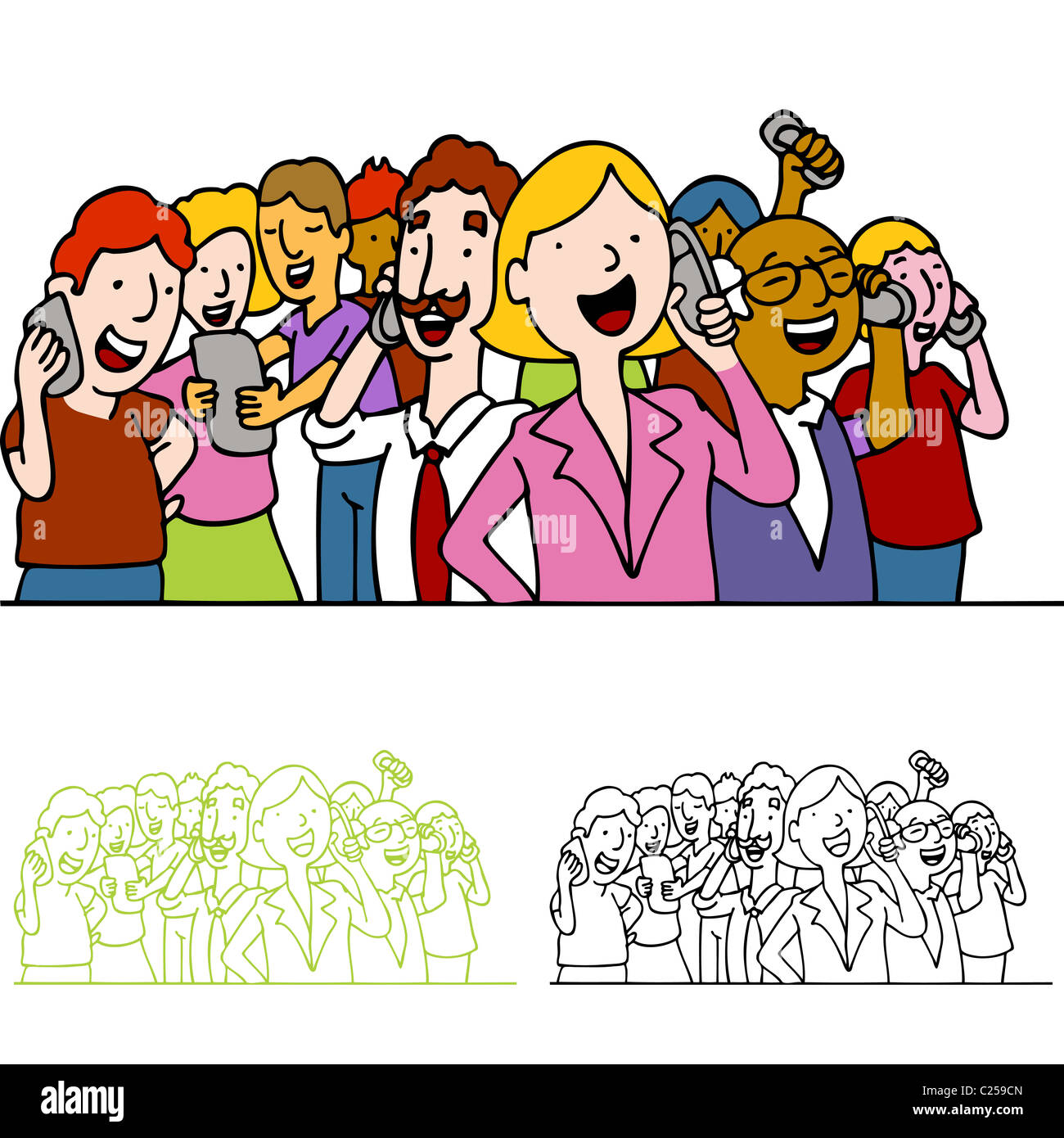 An image of a crowd of people using mobile telephones Stock Photo - Alamy