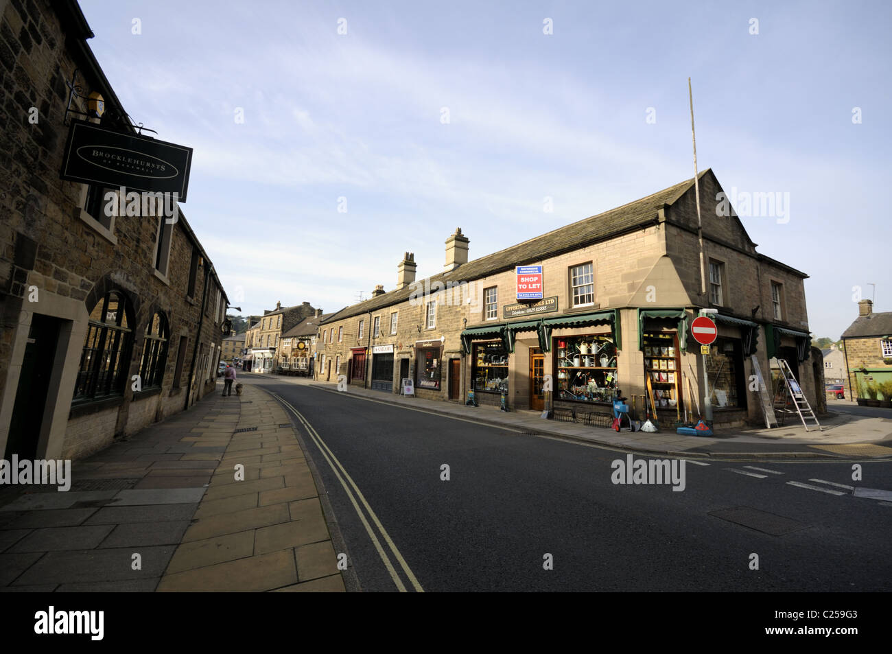 Shops in Bakewell Peak District Stock Photo Alamy