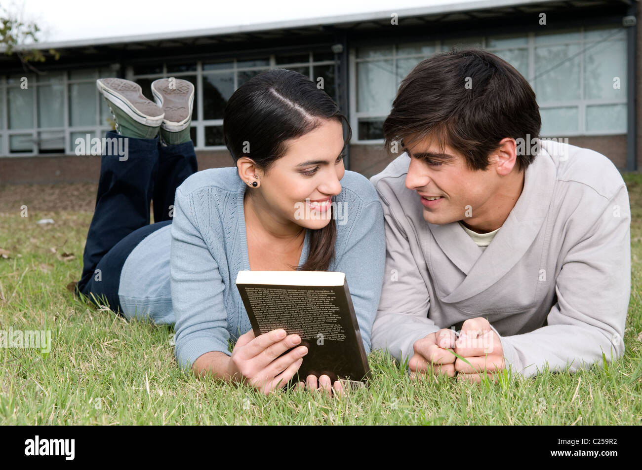 Young couple wearing school hi res stock photography and images Alamy