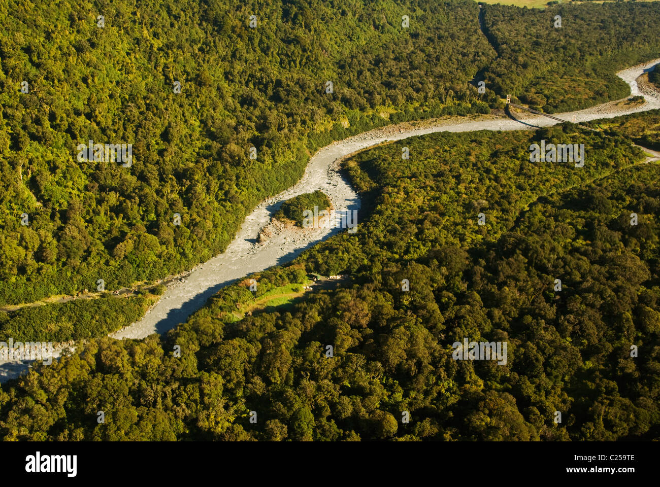Meltwater river, Fox glacier, New Zealand Stock Photo Alamy