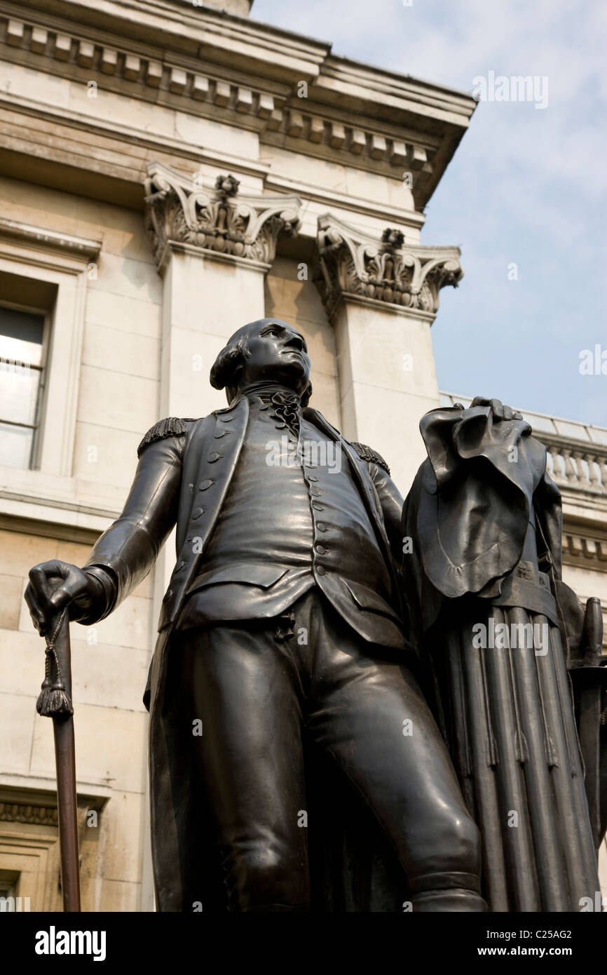 Washington statue outside National Gallery Stock Photo Alamy