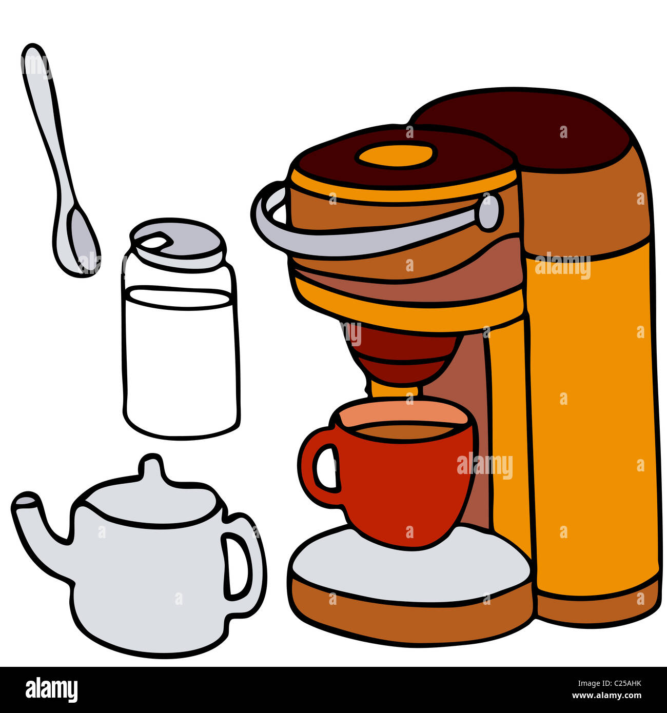 An image of a single serving coffee machine set Stock Photo Alamy