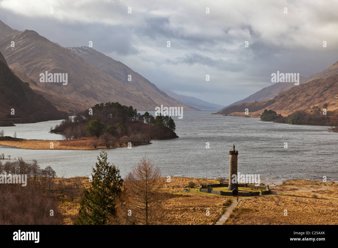 Glenfinnan monument Loch Shiel Inverness-shire Highland Scotland GB UK EU Europe Stock Photo
