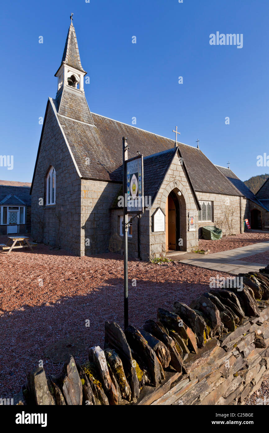 St Mary's Episcopal Church Glencoe Glen coe village Argyll and Bute Highland Scotland UK GB EU Europe Stock Photo