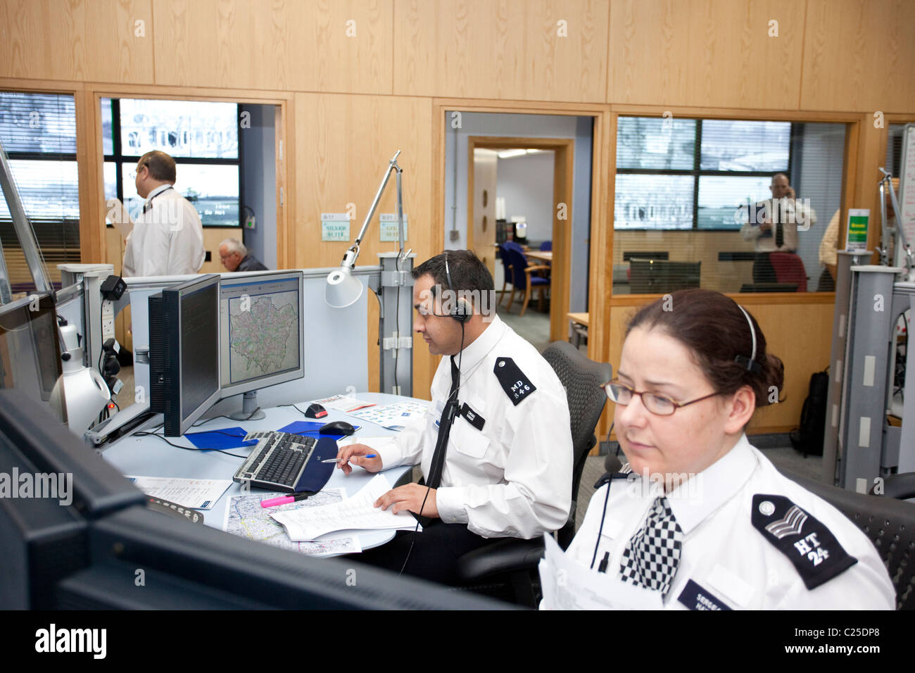 Metropolitan Police Central Communications Command Centre, Lambeth, London, United Kingdom. Photo:Jeff Gilbert Stock Photo