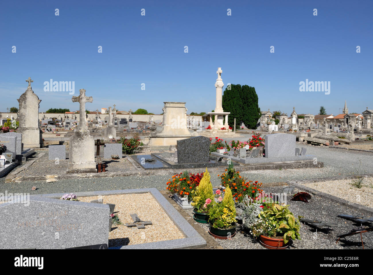 Cemetery located in the French town of St. Hilaire La Palud, France