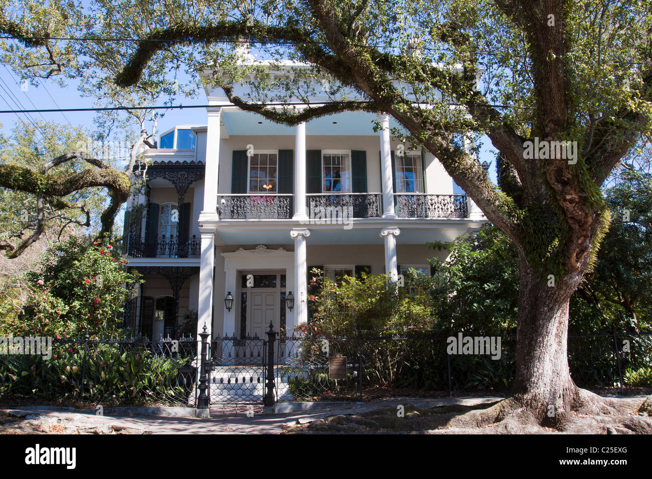 Famous Brevard-Rice House, former home of Anne Rice, in Garden District of New Orleans Stock Photo