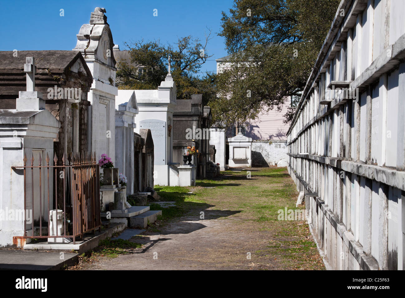 Burial tombs in Lafayette Cemetery in Garden District of New Orleans Stock Photo
