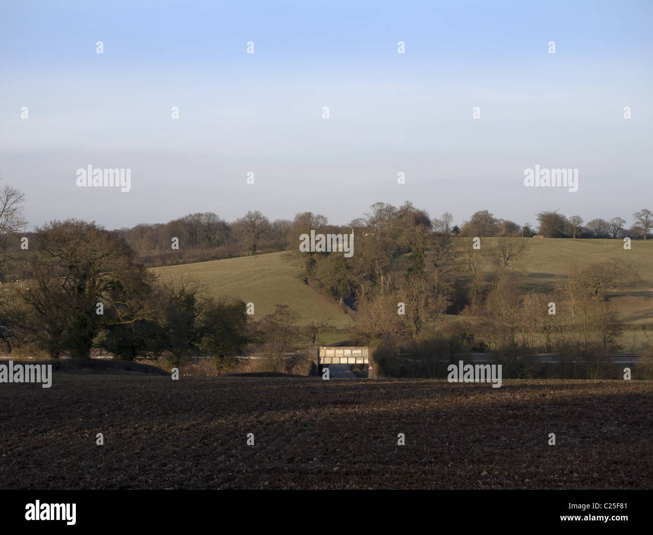 farm farmland winter Stock Photo - Alamy