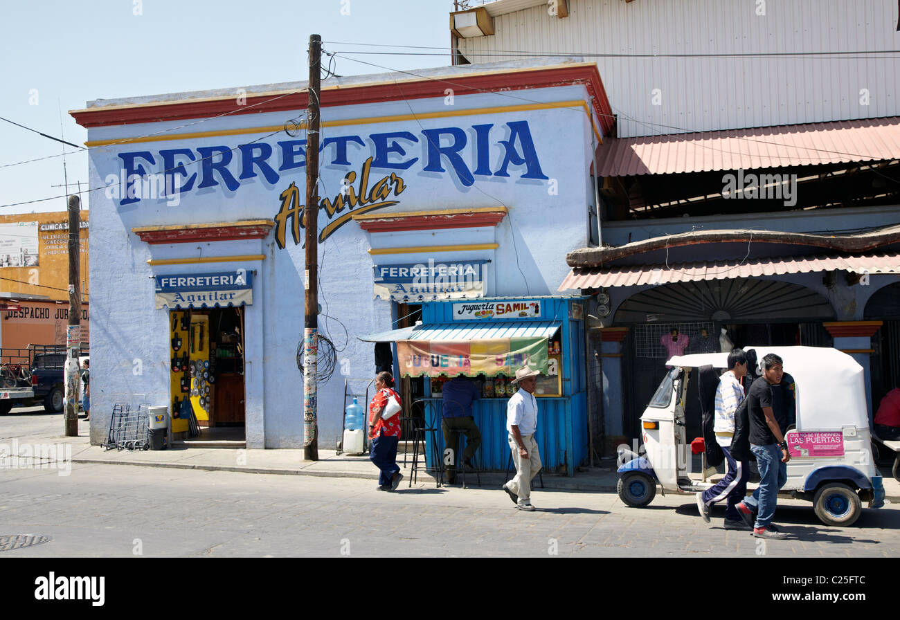 Shops In Ocotlan Oaxaca Mexico Stock Photo