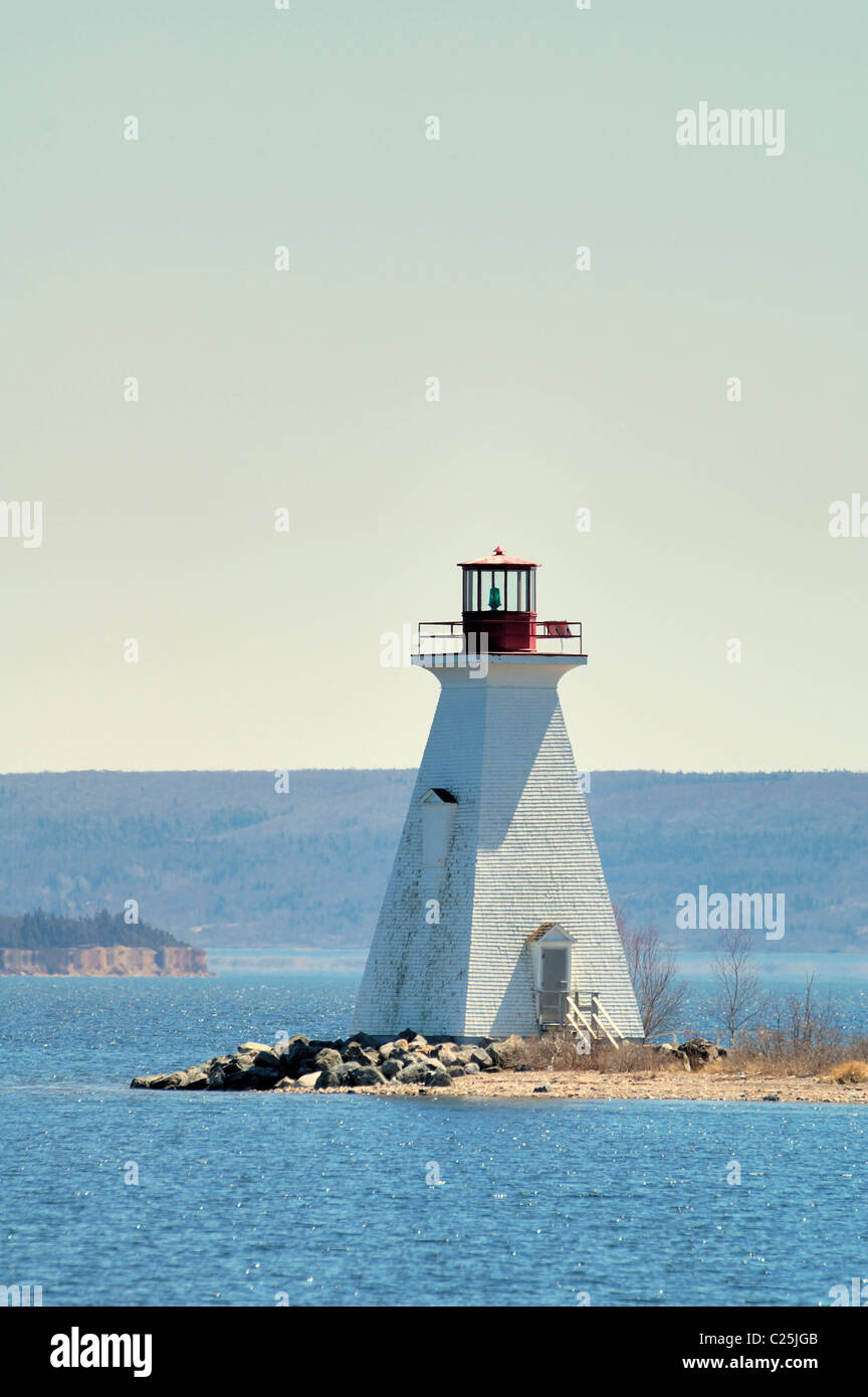 Lighthouse on Peninsula Stock Photo