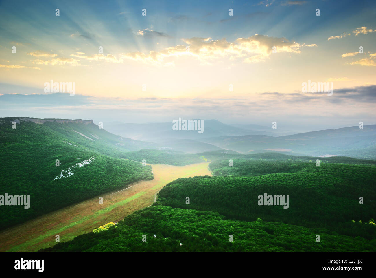 Mountain landscape. Beautiful composition of nature. Stock Photo
