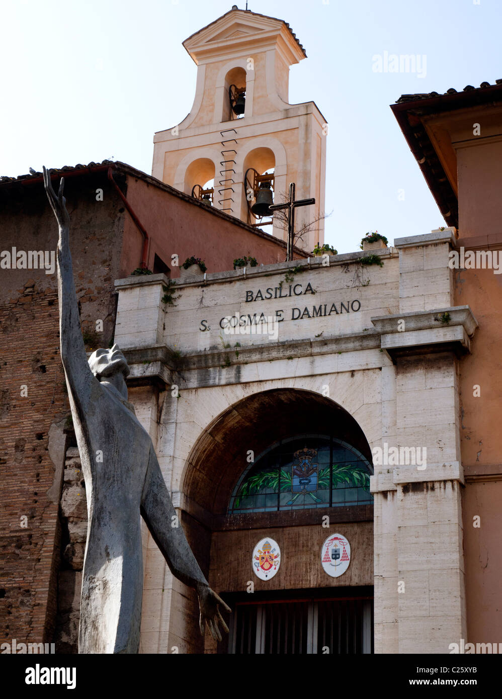 Basilica S Cosma e Damiano, Rome, Italy Stock Photo