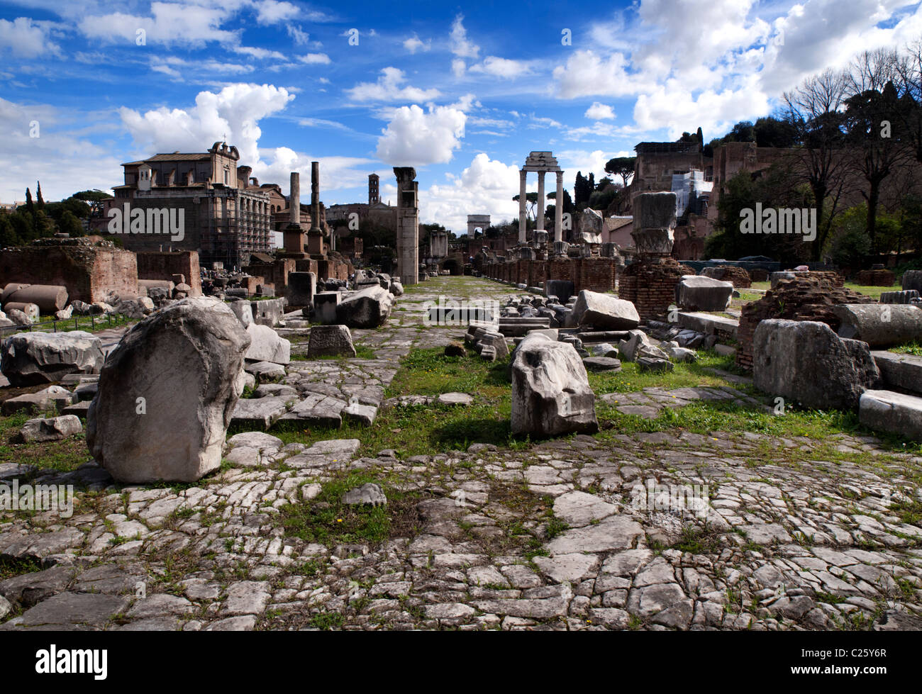 Ancient Rome: Roman Forum, Italy Stock Photo